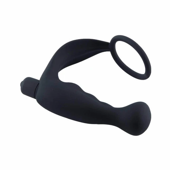 AllNight 6589 Ribbed Prostate Massager with Ring