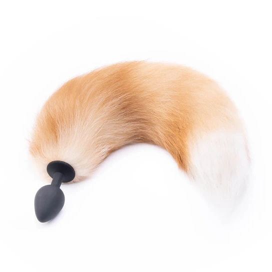 AllNight 8609 Orange Silicone Cat Tail Plug 16"