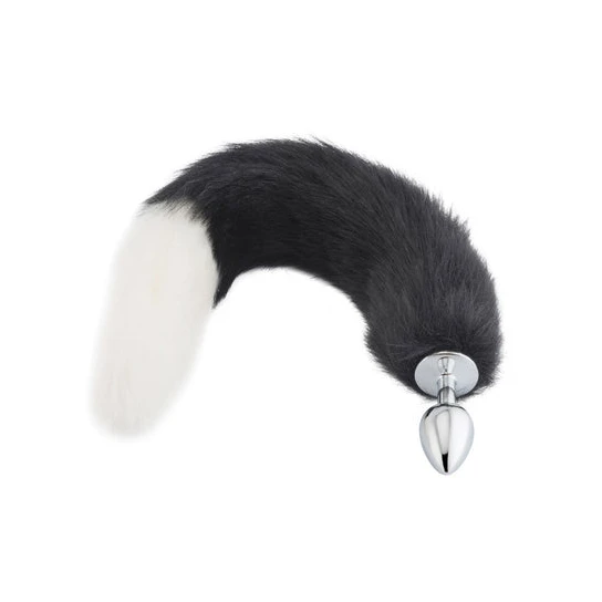 Black & White Cat Tail Plug 16