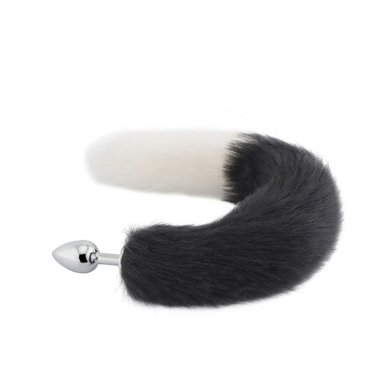 Black & White Wolf Tail 16