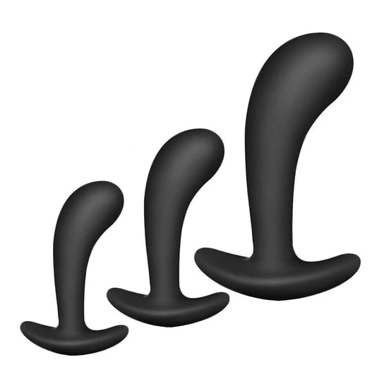 Black Anal Silicone Training Set (3 Piece) DiscreetChoice 8310