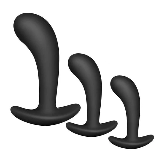 Black Anal Silicone Training Set (3 Piece) DiscreetChoice 8310