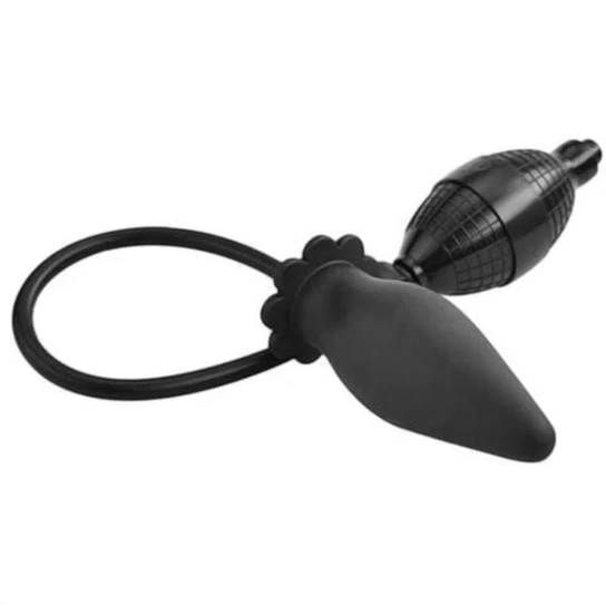 Black Expanding Silicone Inflatable Butt Plug DiscreetChoice 8855