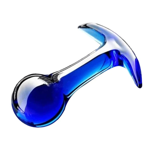 Blue Ball Glass Anal Toy Plug Premium 6849