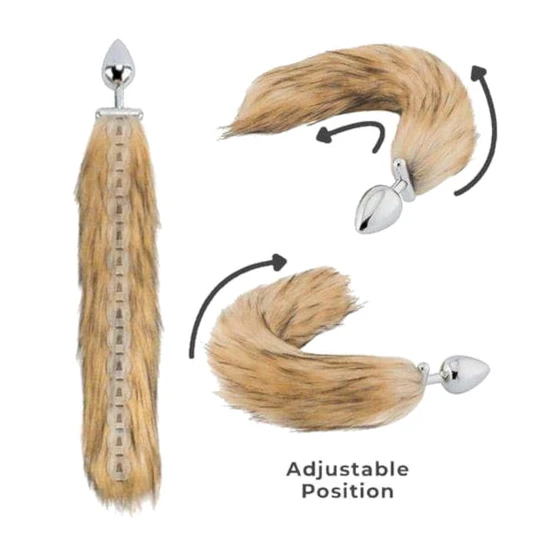 Brown Fox Shapeable Metal Tail, 18