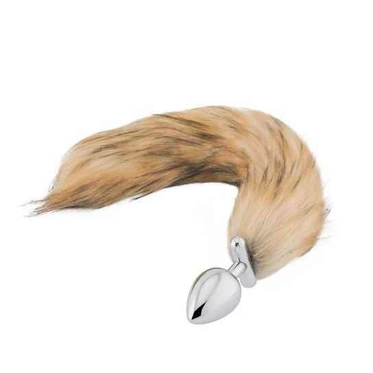 Brown Fox Shapeable Metal Tail, 18
