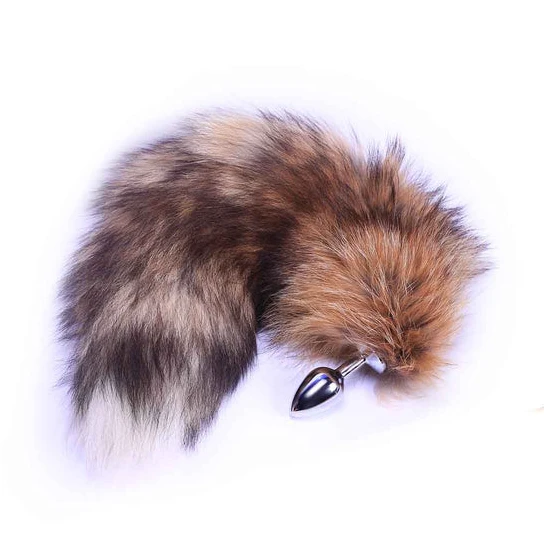 Brown Metal Anal Fox Tail 16
