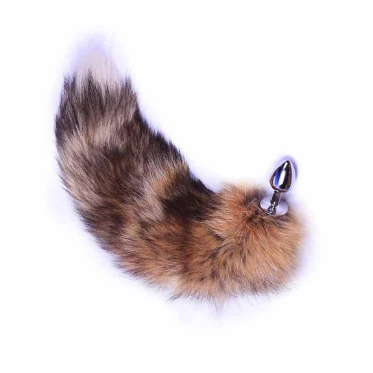Brown Metal Anal Fox Tail 16