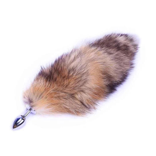 Brown Wolf Metal Tail Plug 16