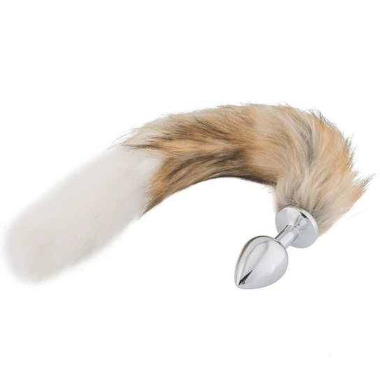 Brown with White Cat Metal Tail, 18