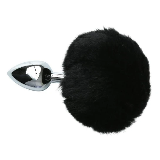 Bushy Black Bunny Tail Premium 4977
