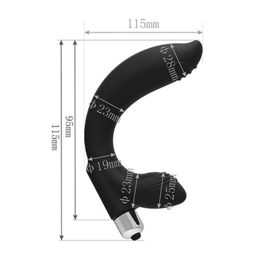 Curved Anal Vibrating P-Spot Massager Premium 1427
