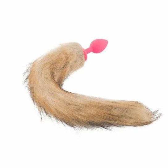 CustomerFavorite 1654 Brown & Pink Fox Silicone Tail, 18"