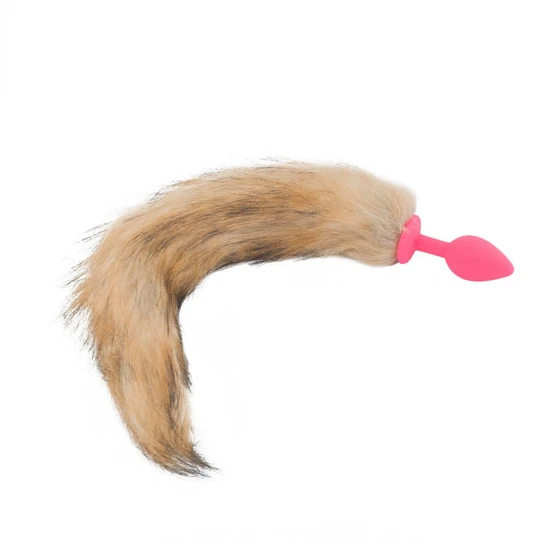 CustomerFavorite 1654 Brown & Pink Fox Silicone Tail, 18