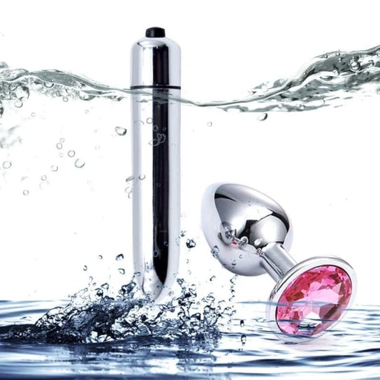 Cute Pink Princess Plug With Vibrator GreatBenefit 8267