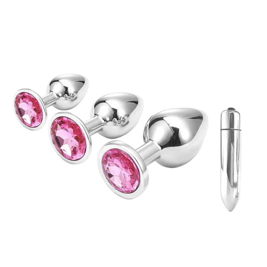 Cute Pink Princess Plug With Vibrator GreatBenefit 8267