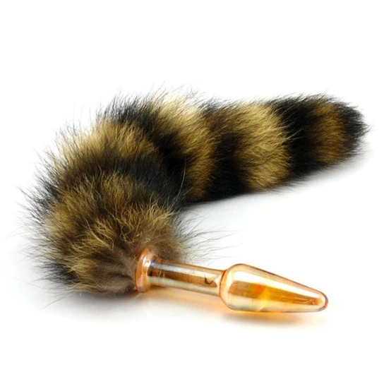 DiscreetChoice 1272 Glass Raccoon Tail, 12