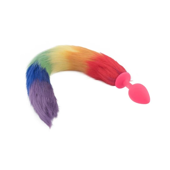 DiscreetChoice 9316 Rainbow Fox Silicone Tail 18