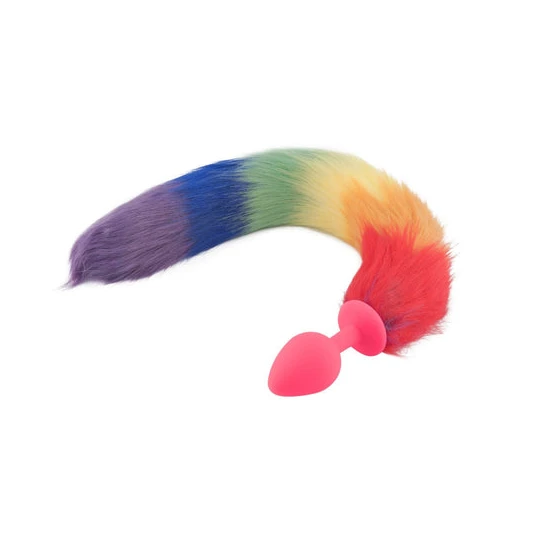DiscreetChoice 9316 Rainbow Fox Silicone Tail 18