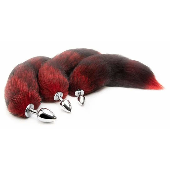 DiscreetChoice 9596 Red Wolf Metal Tail Plug 16"