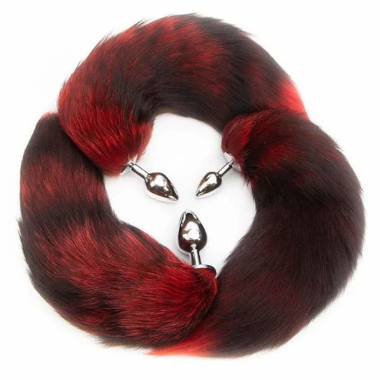 DiscreetChoice 9596 Red Wolf Metal Tail Plug 16