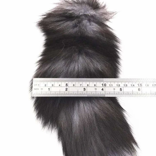 Elegant 2093 Dark Fox Tail With Vibrator 15