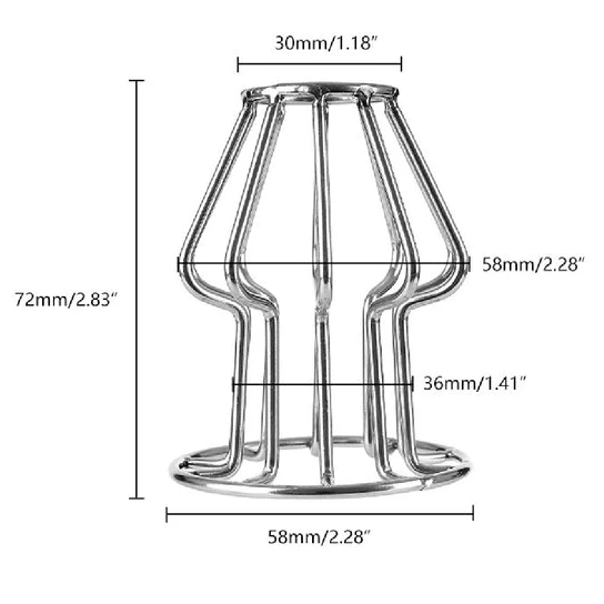 Elegant 7077 Behind Bars Stainless Steel Hollow Plug