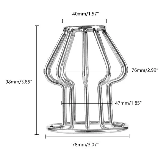 Elegant 7077 Behind Bars Stainless Steel Hollow Plug
