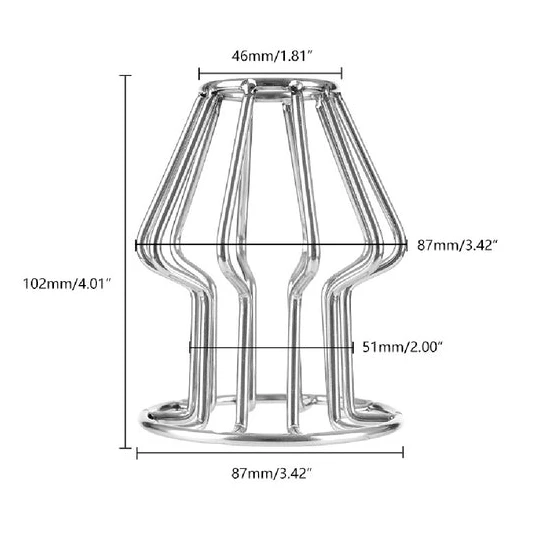 Elegant 7077 Behind Bars Stainless Steel Hollow Plug