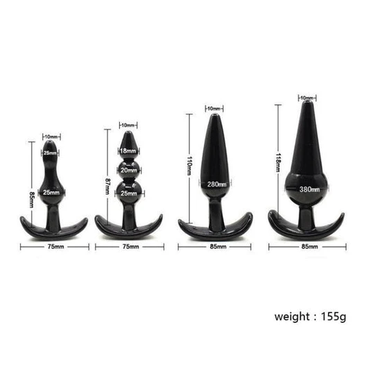Elegant 9522 Silicone Anal Stretching Kit (4 Piece)