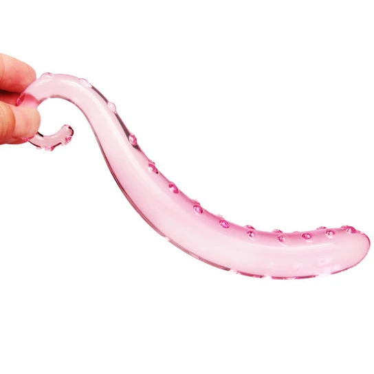 Elegant Anal Pink Glass Tentacle Dildo EverydayUse 1633