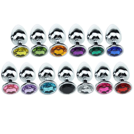 Elegant Gemmed Steel Plug PartnerFriendly 3005
