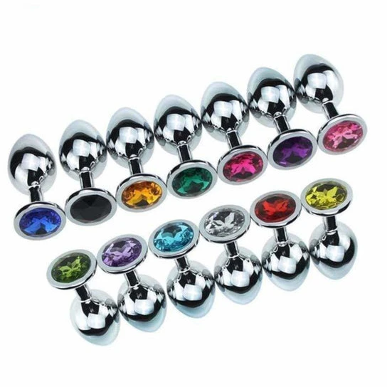 Elegant Gemmed Steel Plug PartnerFriendly 3005