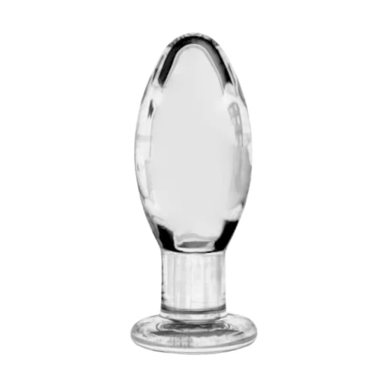 Ergonomic 2701 Smooth Transparent Glass Stimulator Plug