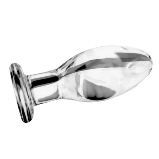 Ergonomic 2701 Smooth Transparent Glass Stimulator Plug