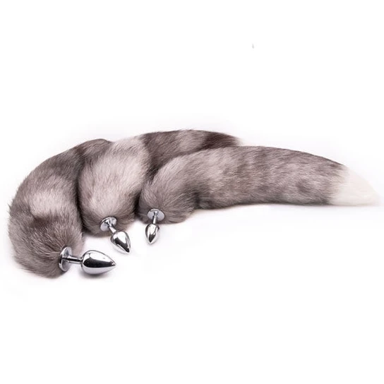Ergonomic 4794 Gray Anal Fox Tail 16