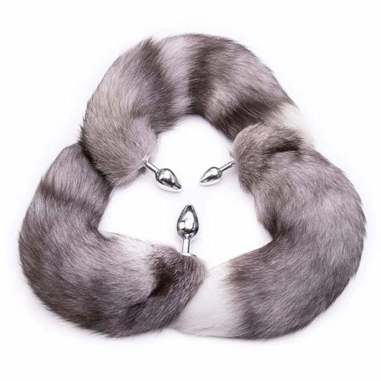 Ergonomic 4794 Gray Anal Fox Tail 16