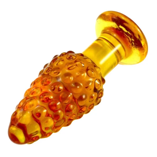 Ergonomic 6788 Ribbed Glass Flower Plug