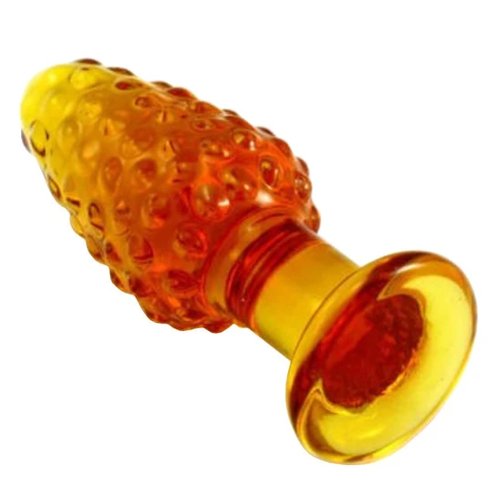 Ergonomic 6788 Ribbed Glass Flower Plug