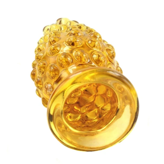 Ergonomic 6788 Ribbed Glass Flower Plug