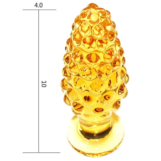 Ergonomic 6788 Ribbed Glass Flower Plug