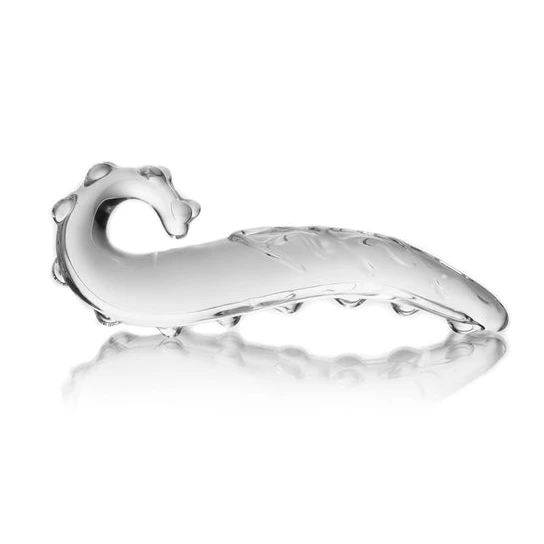 Ergonomic 7618 Kinky Anal Transparent Tentacle Dildo Glass Wand
