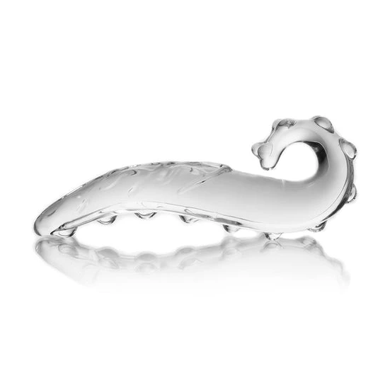 Ergonomic 7618 Kinky Anal Transparent Tentacle Dildo Glass Wand