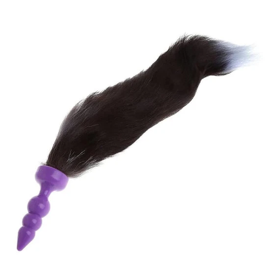 EverydayUse 4282 16" Black Fox Tail Silicone Plug