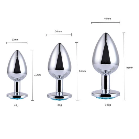 EverydayUse 5206 15 Colors Jeweled Stainless Steel Plug