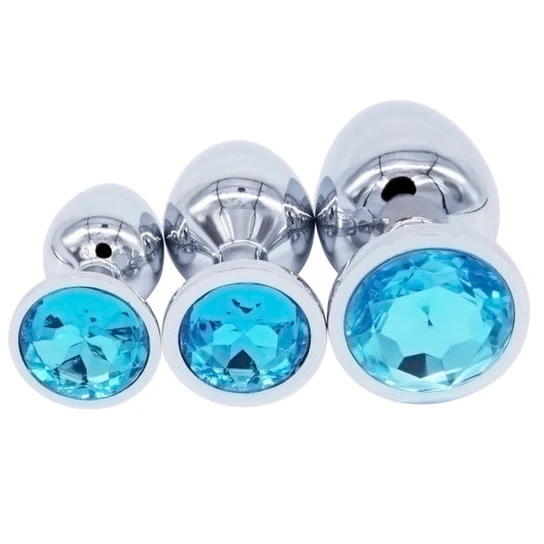 Exquisite Steel Jeweled Anal Set (3 Piece) PartnerFriendly 9725