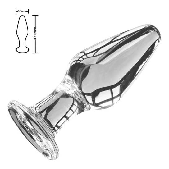 Extra Large Glass Plug Pleasurable 1611