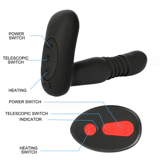 Fiery 9-Speed Thrusting Anal Vibrator Prostate Massager DiscreetChoice 7949