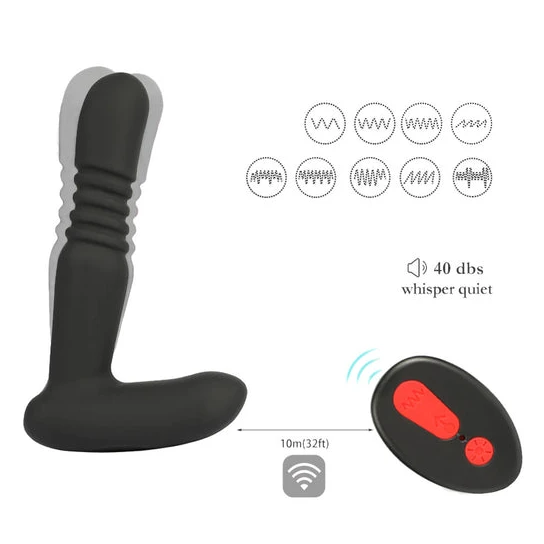 Fiery 9-Speed Thrusting Anal Vibrator Prostate Massager DiscreetChoice 7949