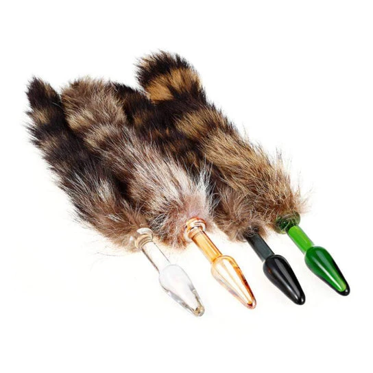 Glass Raccoon Tail, 12" GreatBenefit 1524